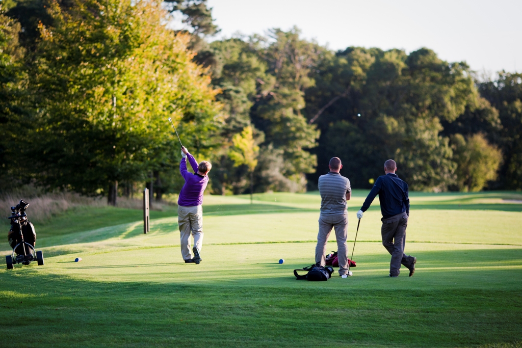 Teeing off at Fota Island Golf Club