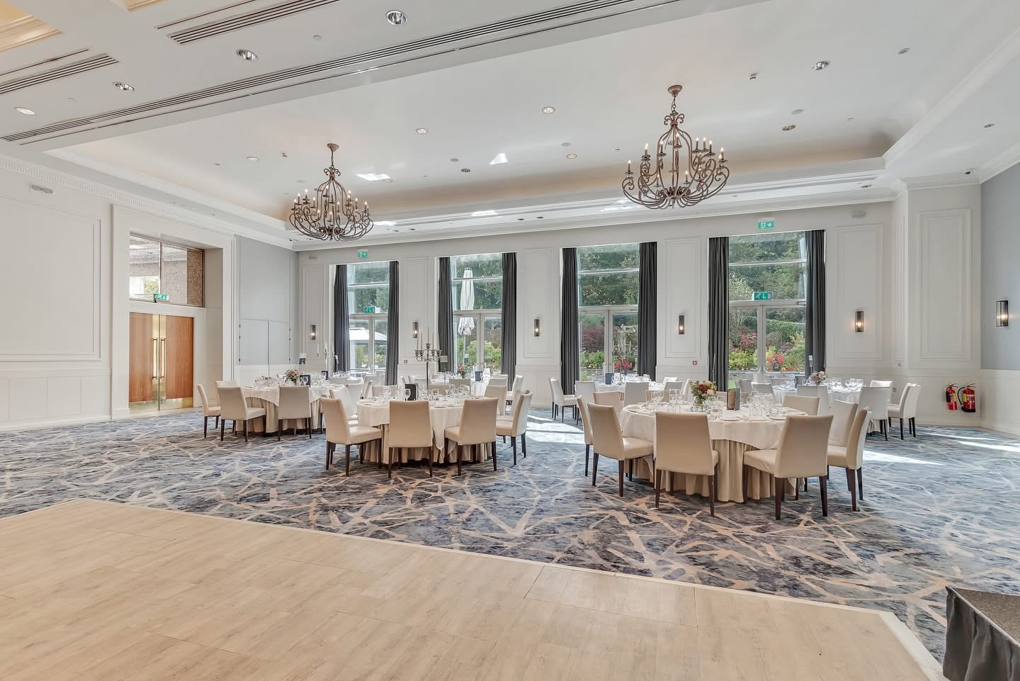 Smith Barry Suite general round table set up show towards the windows