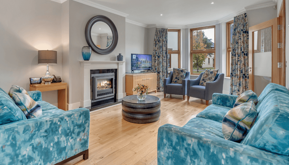 Interior area image of living room in an Avery Self-Catering Lodge