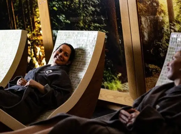 Spa sitting in a relaxing chair