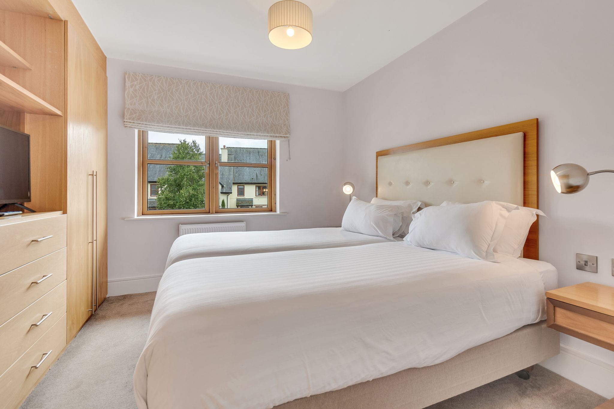 Twin bedroom image in our self catering lodges