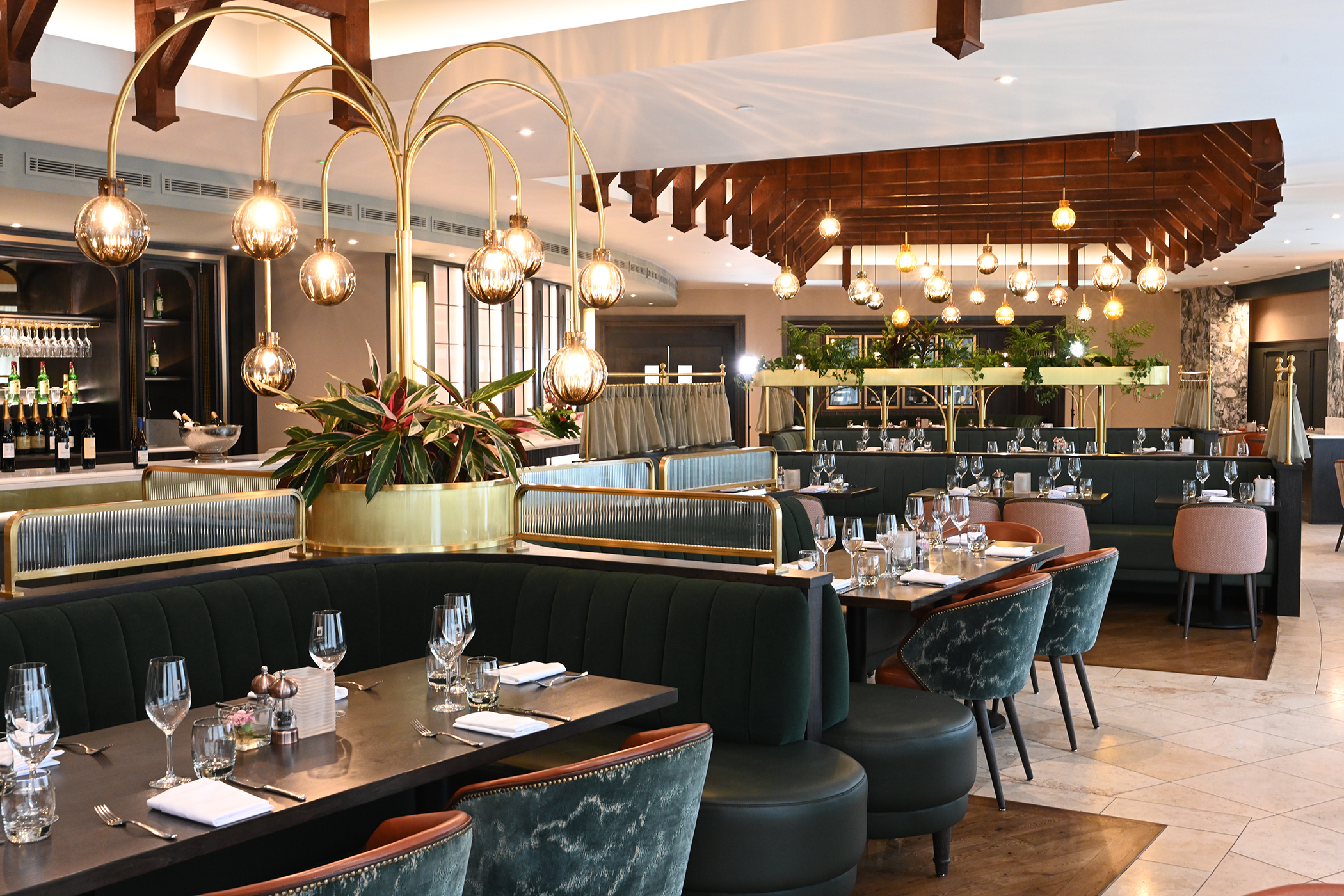 Wide angle shot of Fota Restaurant interior