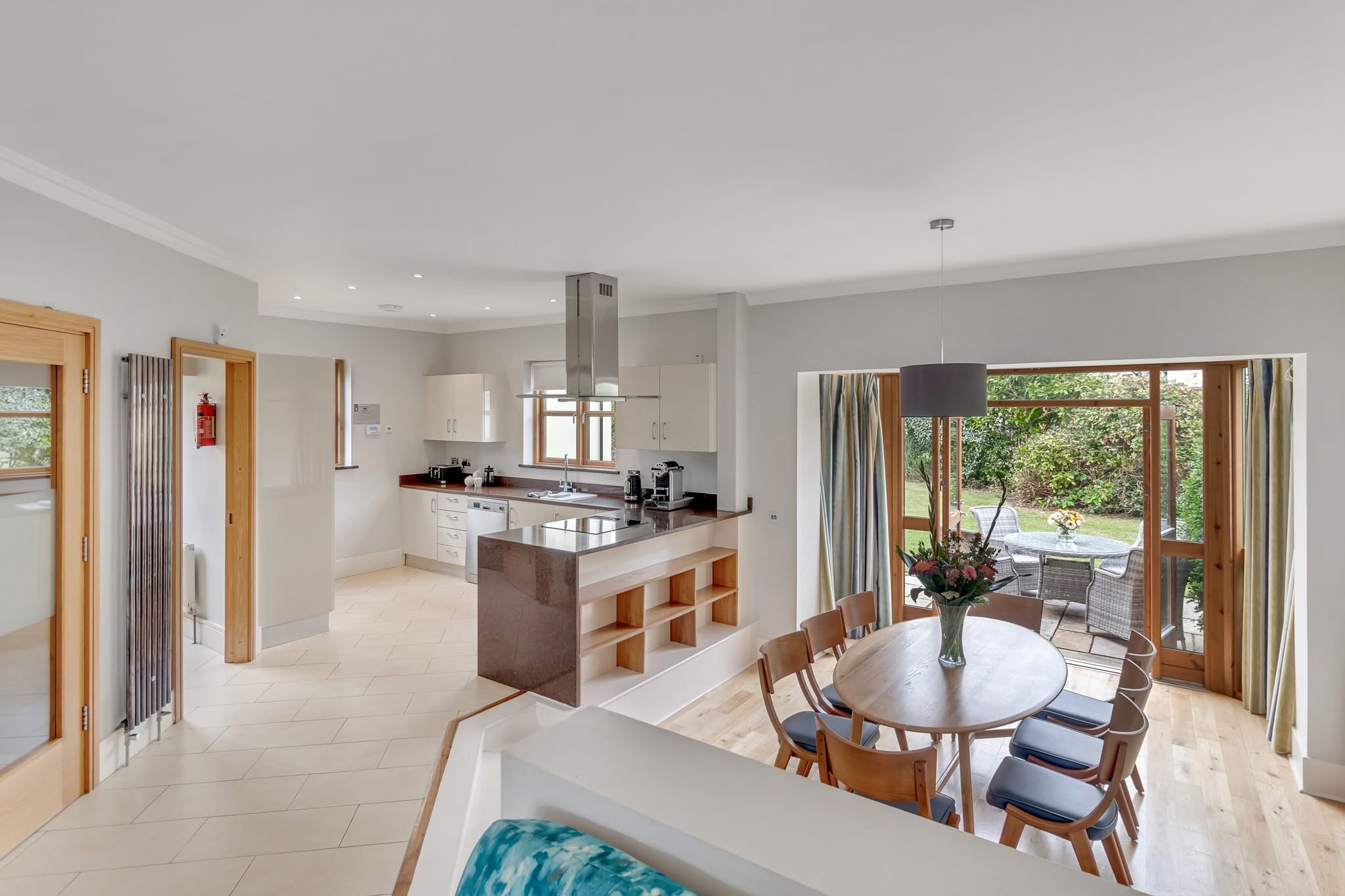 Dining and kitchen area in our self catering lodge