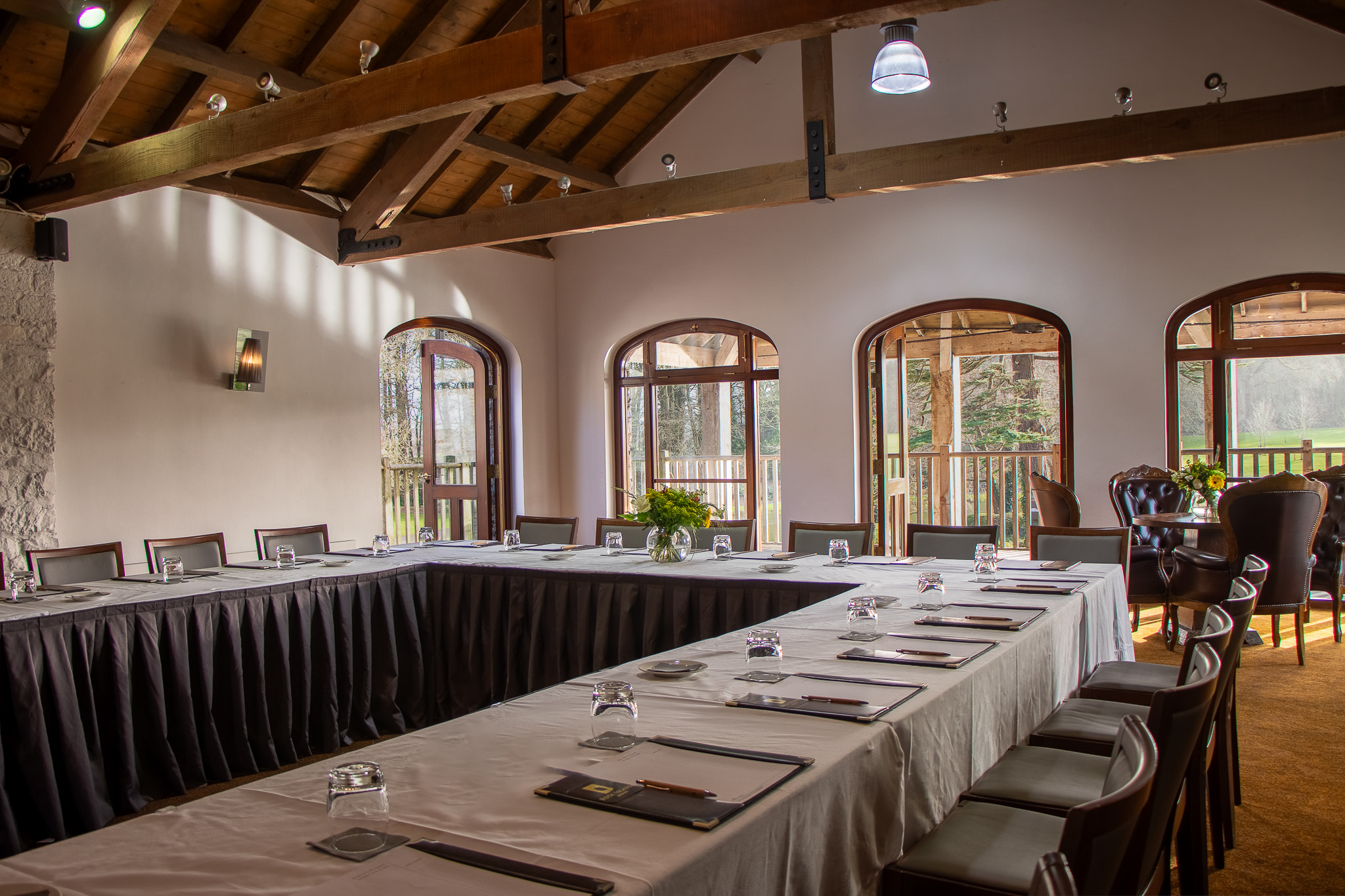 Boardroom set up at The Library, The Clubhouse