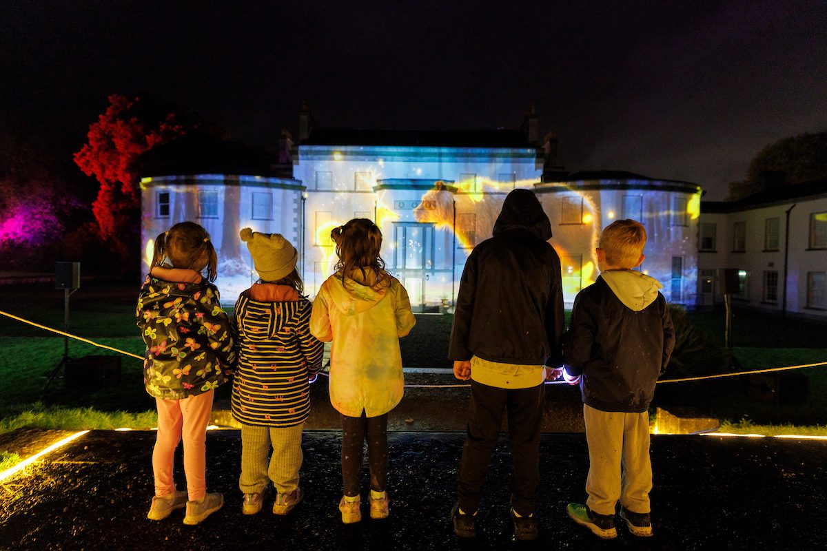 Children watching a show at Wonderlights